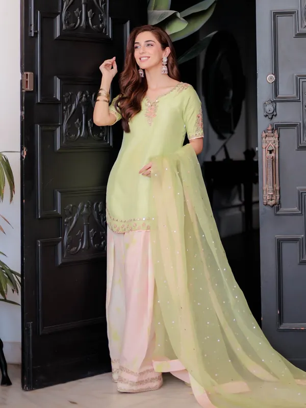 Pastel_Green_And_Pink_Embellished_Palazzo_Suit_With_For_Women