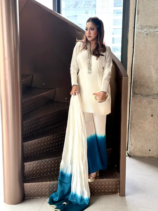 Designer_Roman_Glass_Embroidered_Kurta_Palazzo_Set_with_Organza_Dupatta