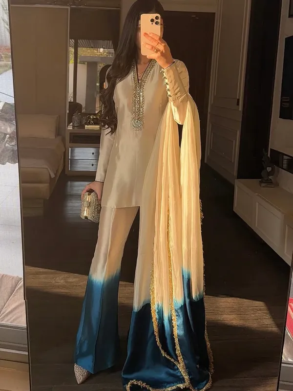 Designer_Roman_Glass_Embroidered_Kurta_Palazzo_Set_with_Organza_Dupatta