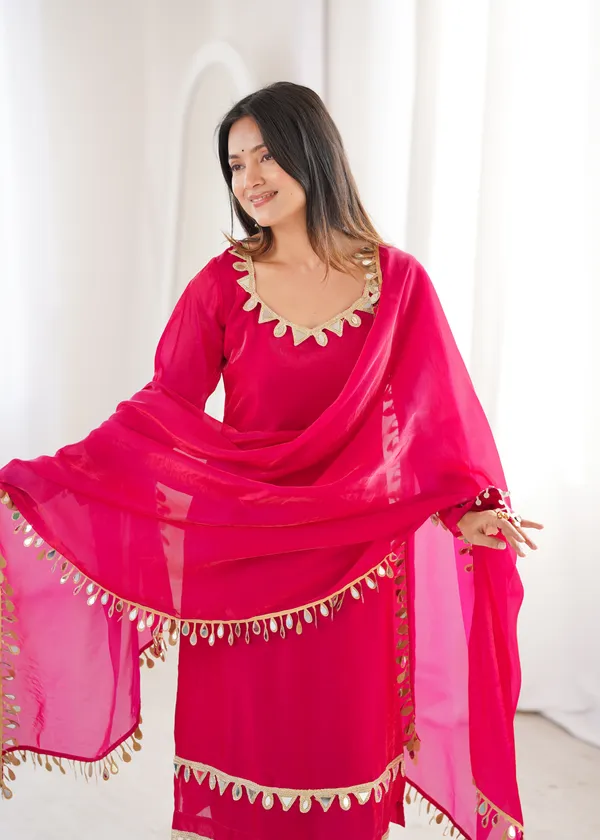 Pink_Ethnic_Suit_Set_With_Golden_Leaf_Border_Detailing_And_3_Piece_Kurta_And_Palazzo_Dupatta_For_Women