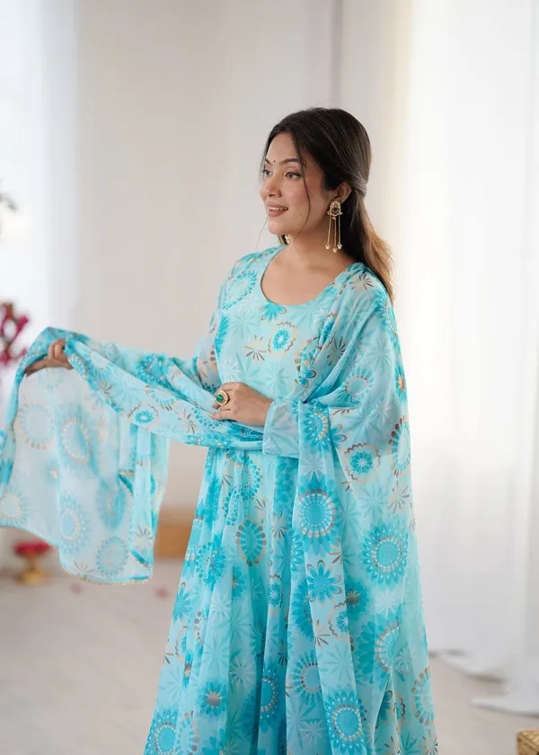 Sky_Blue_Floral_Print_Anarkali_Kurta_Set_With_Dupatta_For_Women