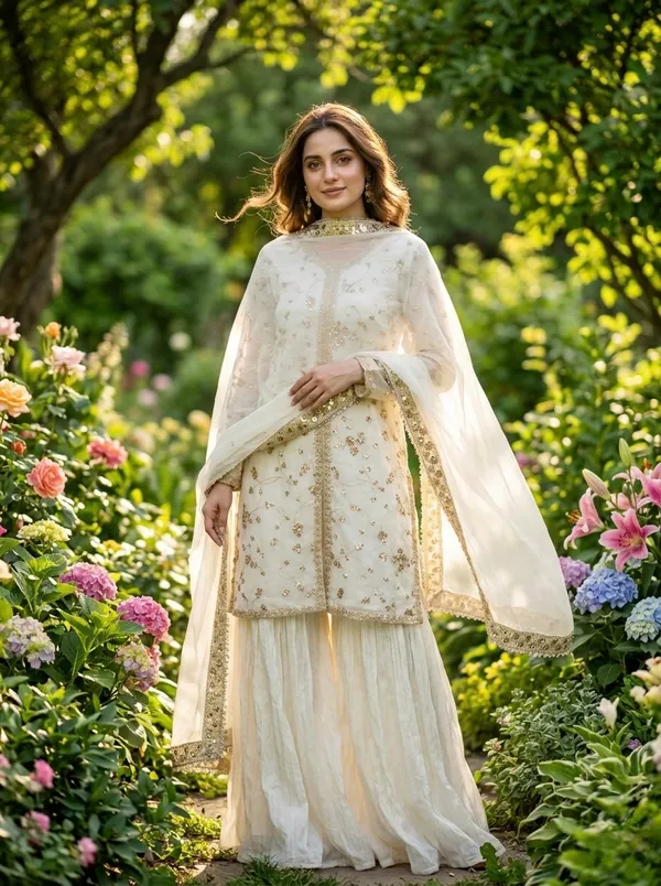Ivory_Embroidered_Sharara_Set_With_Golden_Sequin_Work_And_Dupatta_For_Women