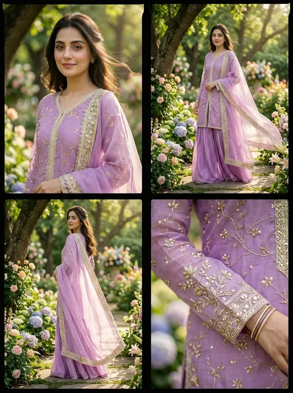 Lavender_Purple_Embroidered_Sharara_Set_With_Dupatta_For_Women