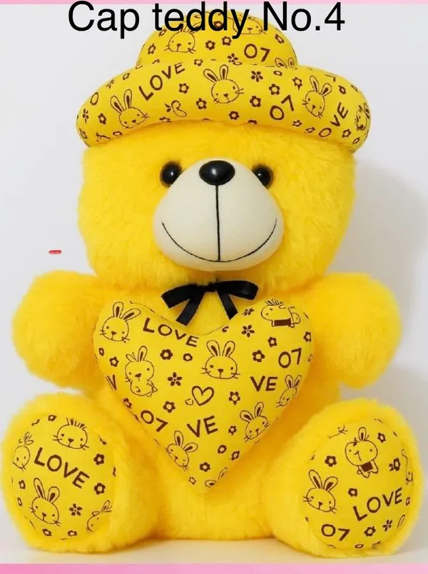 Yellow_Faux_Fur_Stuffed_Toy_For_Kids
