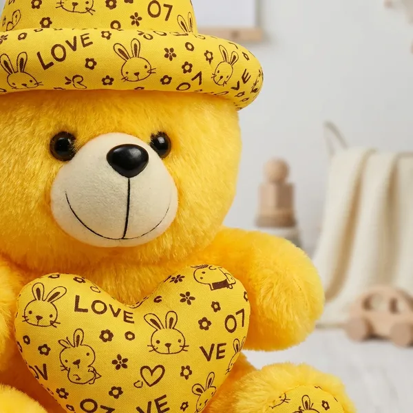 Yellow_Faux_Fur_Stuffed_Toy_For_Kids