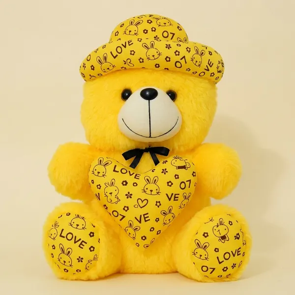 Yellow_Faux_Fur_Stuffed_Toy_For_Kids