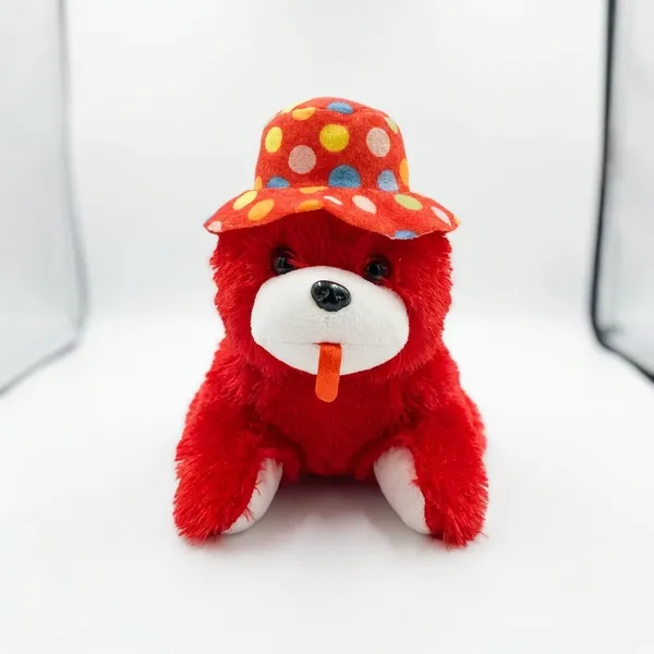Red_Faux_Fur_Stuffed_Toy_For_Kids