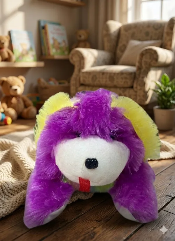 Purple_Faux_Fur_Stuffed_Toy_For_Kids