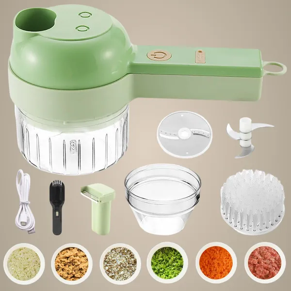 Green_And_Multicolor_4_In_1_Electric_Vegetable_Chopper