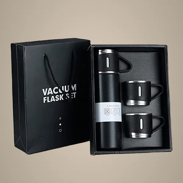 Black_Steel_Vacuum_Flask_Set