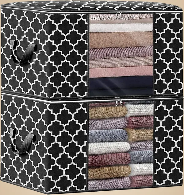 Pack_Of_2_Black_Premium_Non_Woven_Storage_Containers