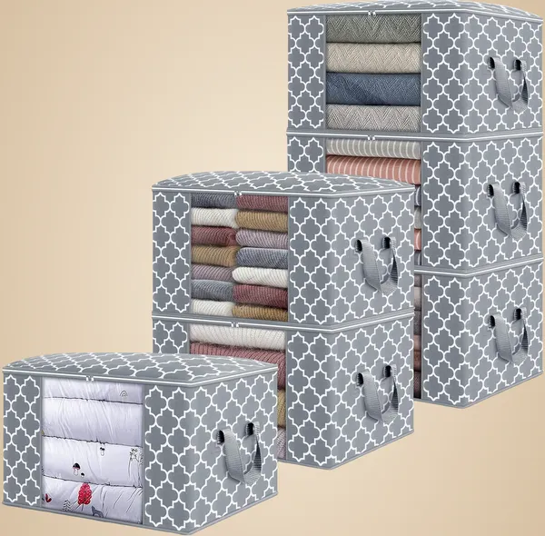 Pack_Of_6_Grey_Premium_Non_Woven_Storage_Containers