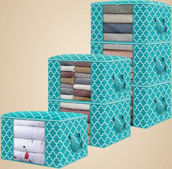 Pack_Of_6_Green_Premium_Non_Woven_Storage_Containers