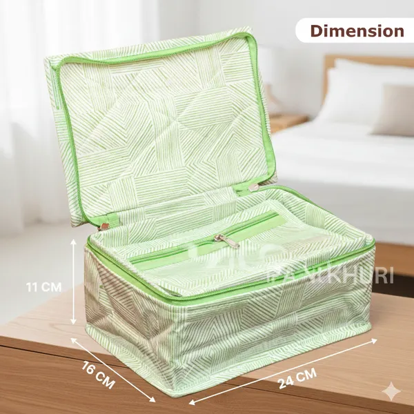 Green_Premium_Non_Woven_Jewelry_Organizer_Box
