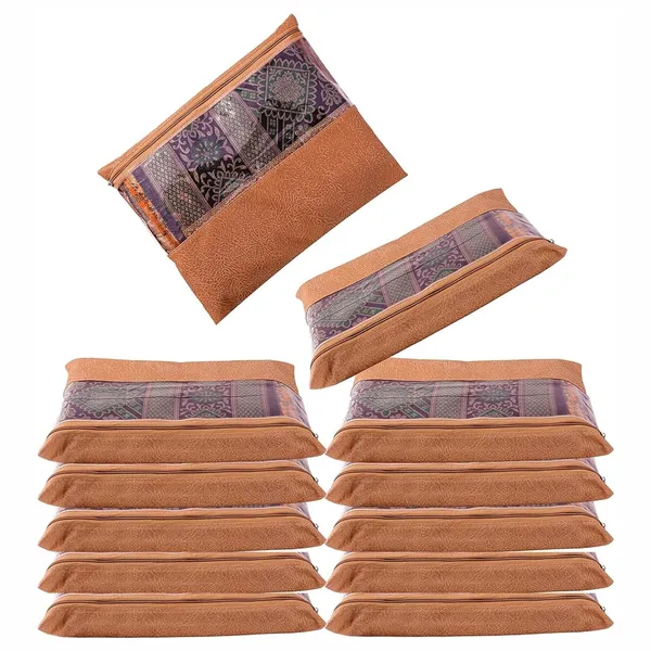 Pack_Of_12_Beige_Premium_Non_Woven_Saree_Covers