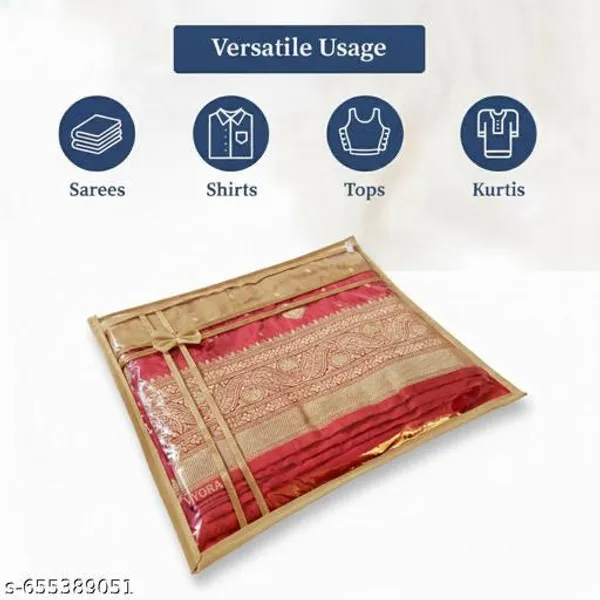 Pack_Of_12_Beige_Premium_Non_Woven_Saree_Covers