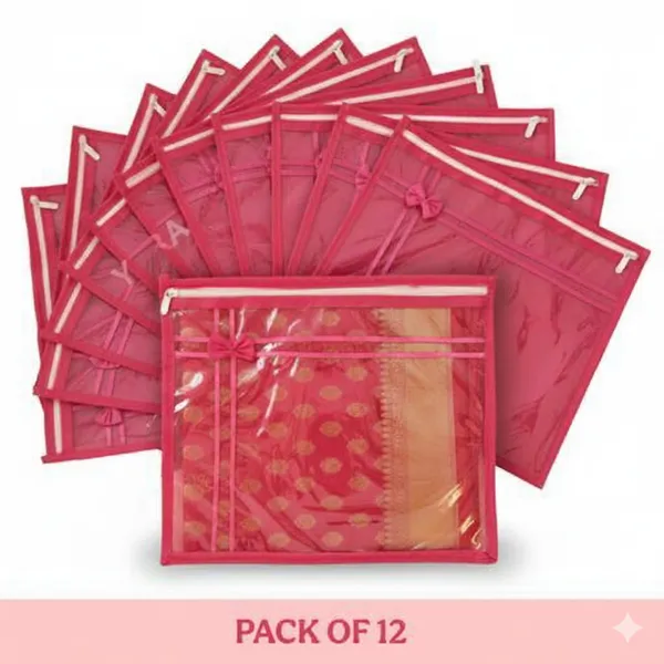 Pack_Of_12_Pink_Premium_Non_Woven_Saree_Covers