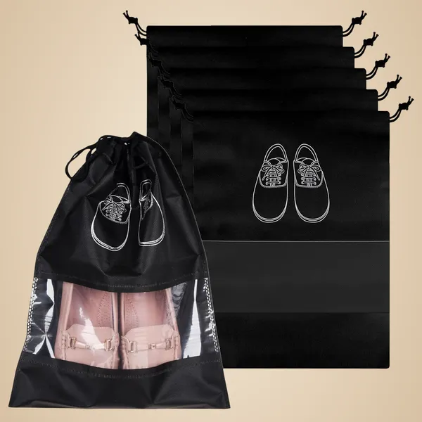 Pack_Of_6_Black_Premium_Non_Woven_Shoe_Bag