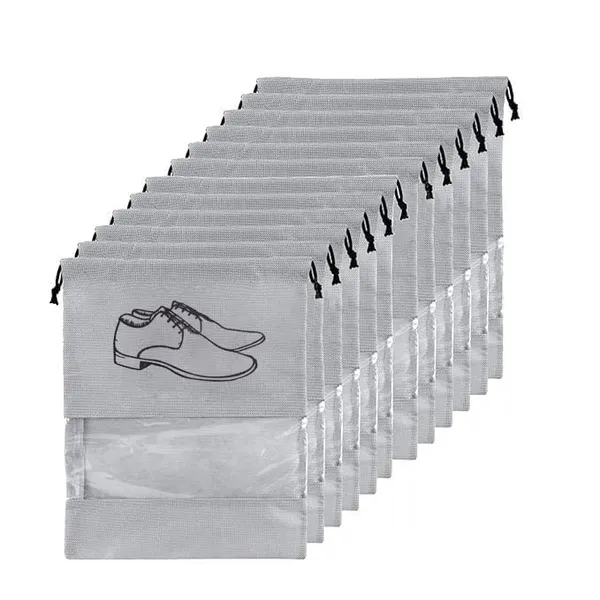 Pack_Of_12_Grey_Premium_Non_Woven_Shoe_Bag