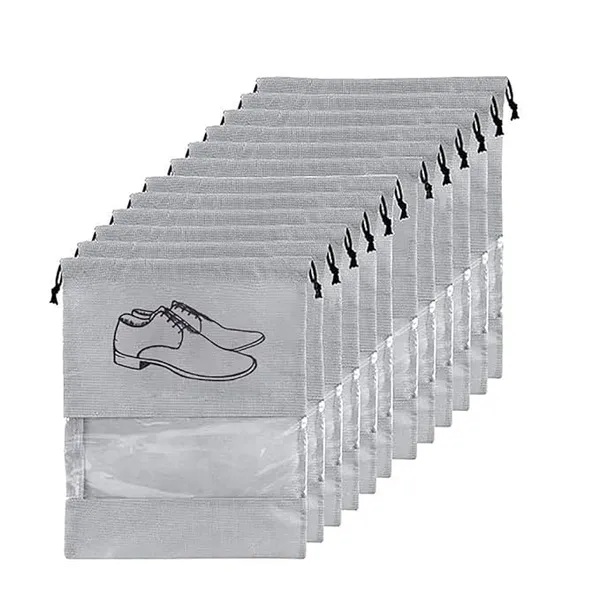 Pack_Of_12_Grey_Premium_Non_Woven_Shoe_Bag