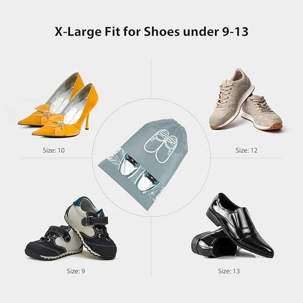 Pack_Of_12_Grey_Premium_Non_Woven_Shoe_Bag