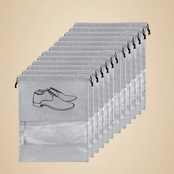 Pack_Of_12_Grey_Premium_Non_Woven_Shoe_Bag