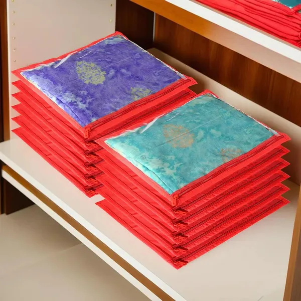 Pack_Of_12_Red_Premium_Non_Woven_Saree_Covers