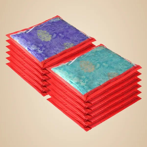 Pack_Of_12_Red_Premium_Non_Woven_Saree_Covers