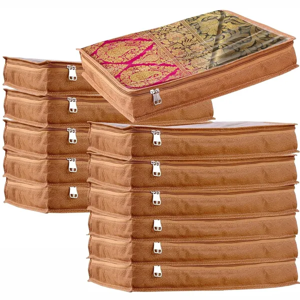 Pack_Of_12_Beige_Premium_Non_Woven_Saree_Covers