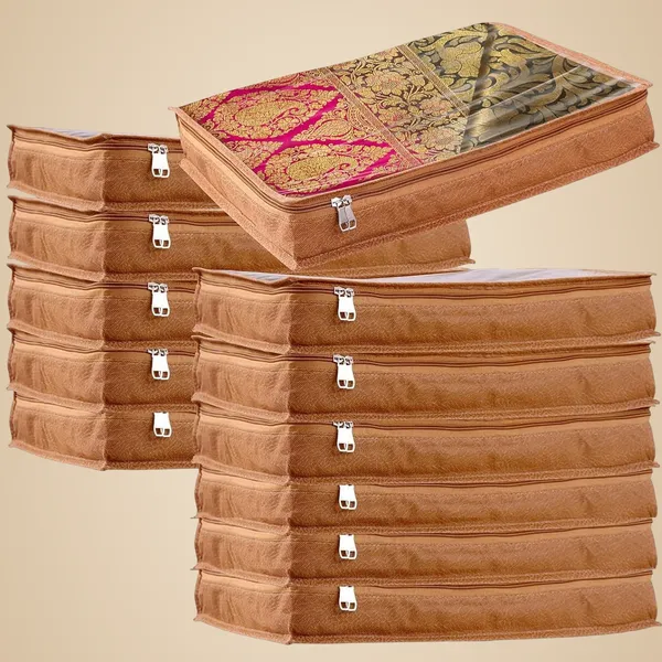 Pack_Of_12_Beige_Premium_Non_Woven_Saree_Covers