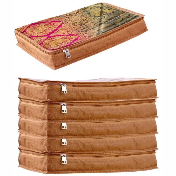 Pack_Of_6_Beige_Premium_Non_Woven_Saree_Covers