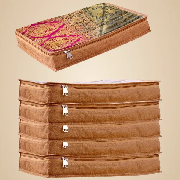 Pack_Of_6_Beige_Premium_Non_Woven_Saree_Covers
