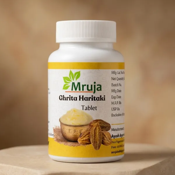 Mruja_Ghrita_Haritaki_Ayurvedic_Digestive_Wellness_Tablet