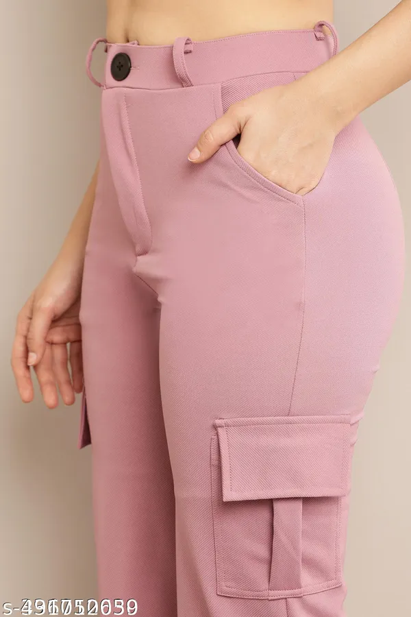Pink_Corduroy_Cargo_Pants_For_Women