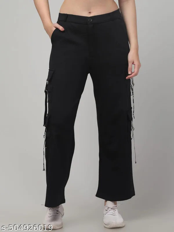 Black_Corduroy_Cargo_Pants_For_Women