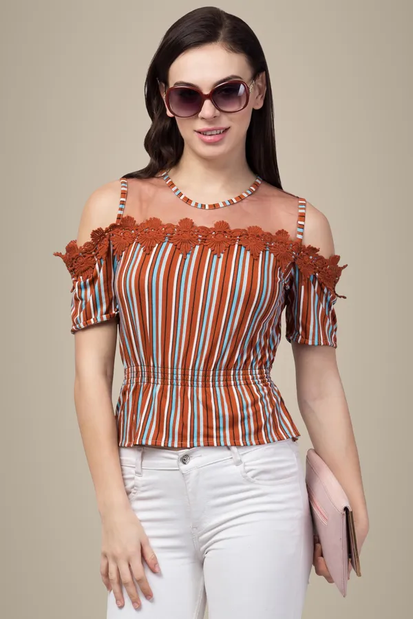 Orange_Malai_Cotton_Top_For_Women
