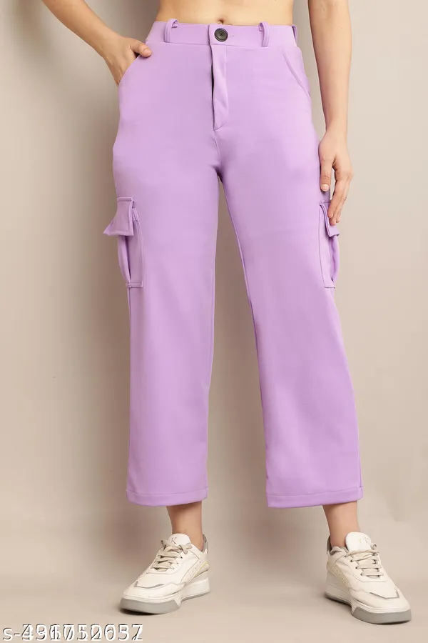 Purple_Corduroy_Cargo_Pants_For_Women