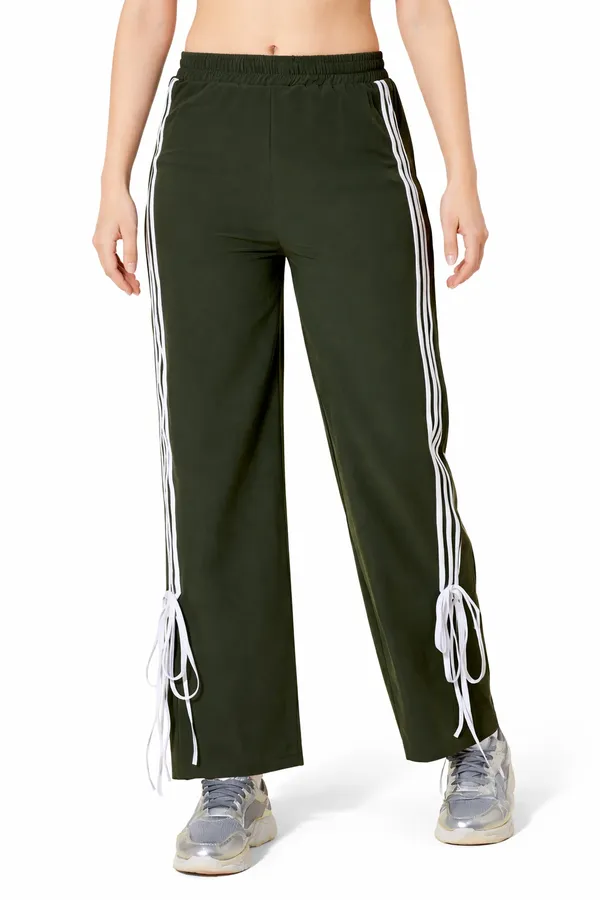 Green_Polyester_Track_Pants_For_Women