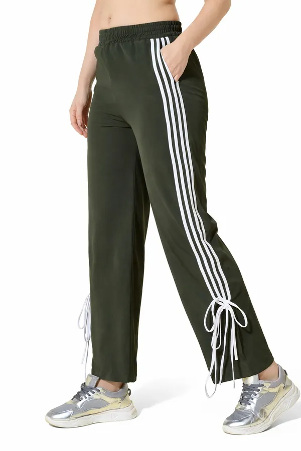 Green_Polyester_Track_Pants_For_Women