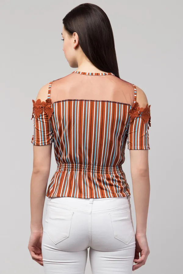 Orange_Malai_Cotton_Top_For_Women
