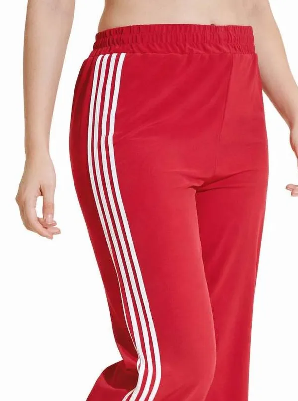 Red_&_White_Polyester_Track_Pants_For_Women