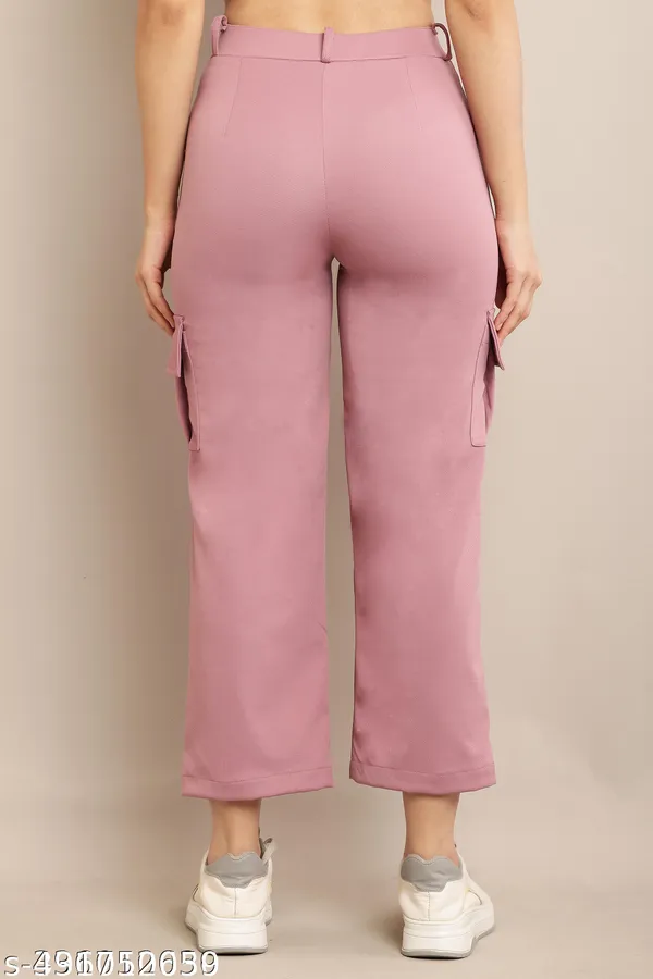 Pink_Corduroy_Cargo_Pants_For_Women