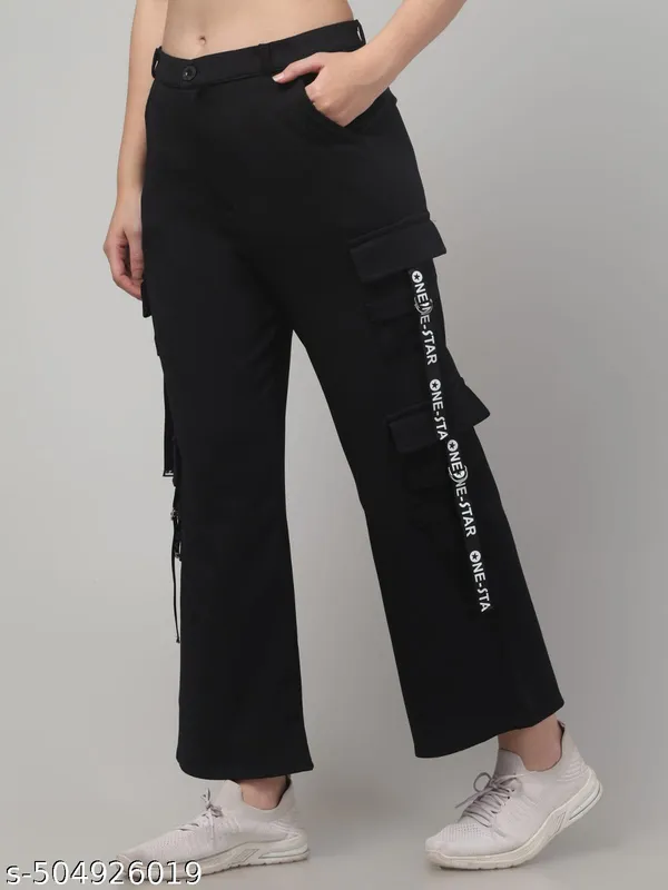 Black_Corduroy_Cargo_Pants_For_Women