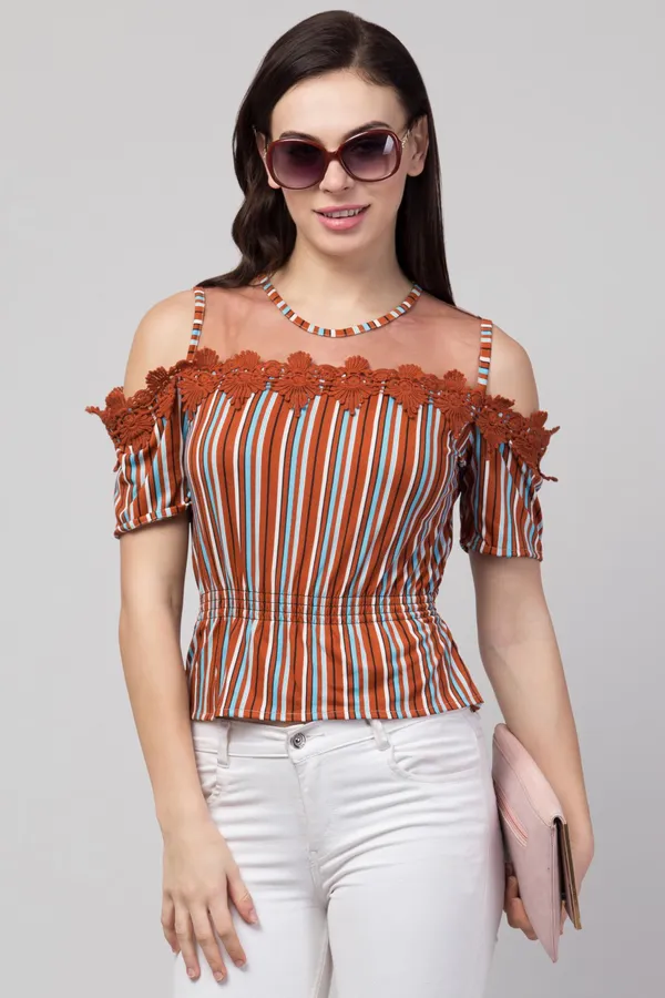 Orange_Malai_Cotton_Top_For_Women