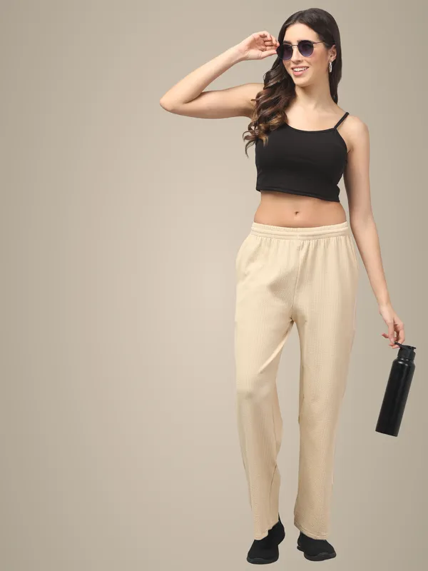 Brown_Polyester_Trousers_For_Women