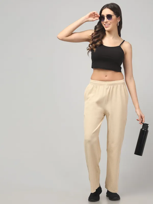 Brown_Polyester_Trousers_For_Women