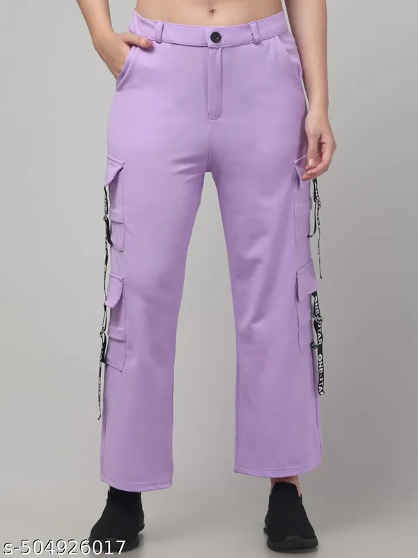 Blue_Hojri_Fabric_Cargo_Pants_For_Women