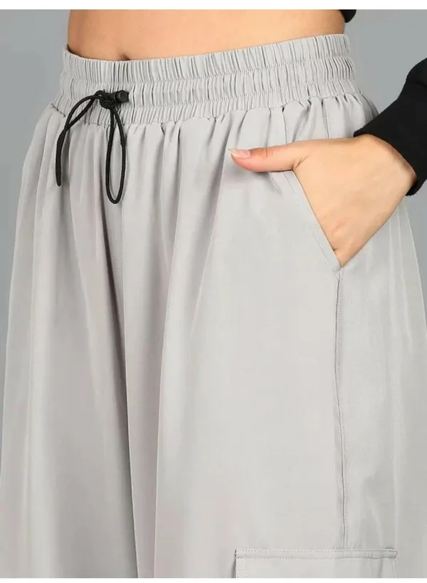 Ash_Gray_Corduroy_Cargo_Pants_For_Women