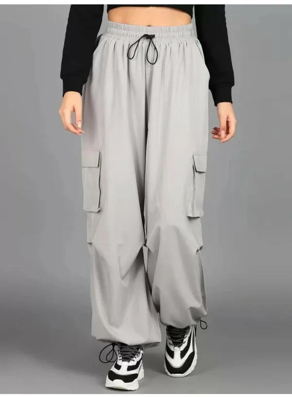 Ash_Gray_Corduroy_Cargo_Pants_For_Women