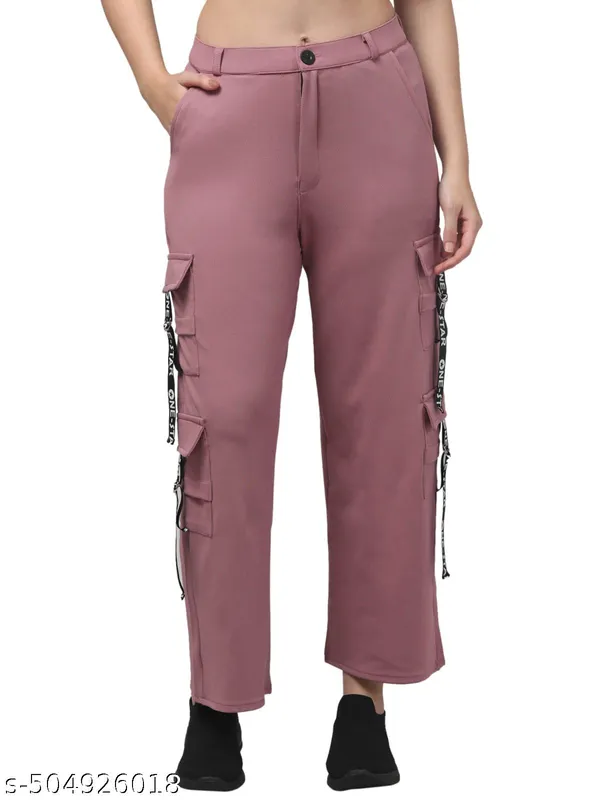 Pink_Hojri_Fabric_Cargo_Pants_For_Women
